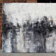 ABSTRAKCJA, akryl, gesso, płótno, 170 x 100 cm